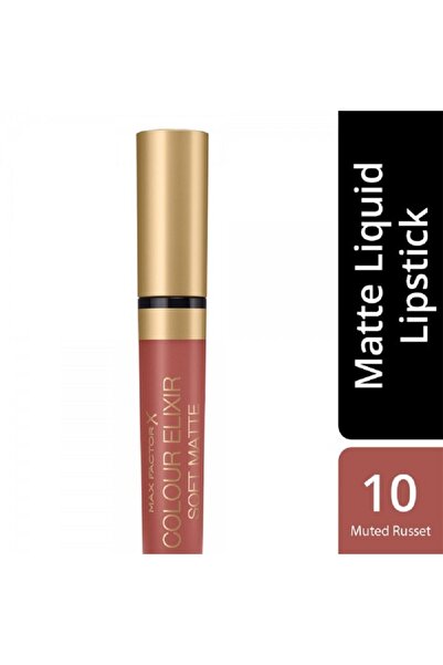Max Factor Mat Ruj - Elixir Matte 010 Russet +Facefinity 3'ü 1 Arada Kalıcı Fondöten Set+Bambu Fırça Hediye