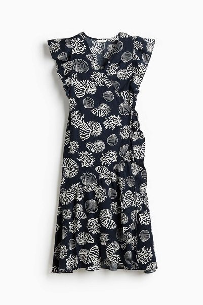 H&M Patterned wrap dress