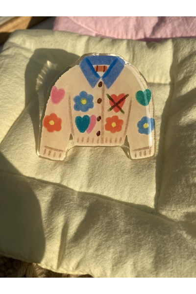 EDELFU Popsocket Kazak ve Gömlek Tasarımlı Renkli Telefon Tablet Tutacağı