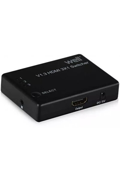 OEM Comutator HDMI cu 3 intrări FullHD V1.3 cu telecomandă Well