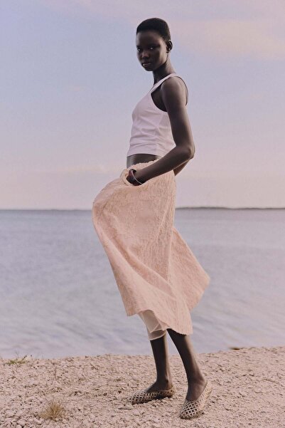 H&M Long jacquard-weave skirt