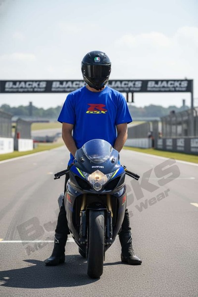 BJACKS Motorsports Wear Сузуки GSXR Премиум мотоциклетна тениска за ентусиасти