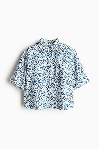 H&M Short-sleeved twill shirt