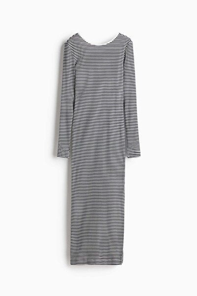 H&M Ribbed scoop-back dress