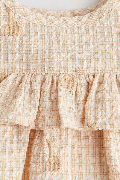 H&M Embroidery-detail seersucker dress