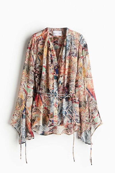 H&M Chiffon wrap blouse