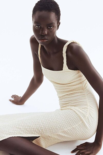 H&M Textured jersey midi dress