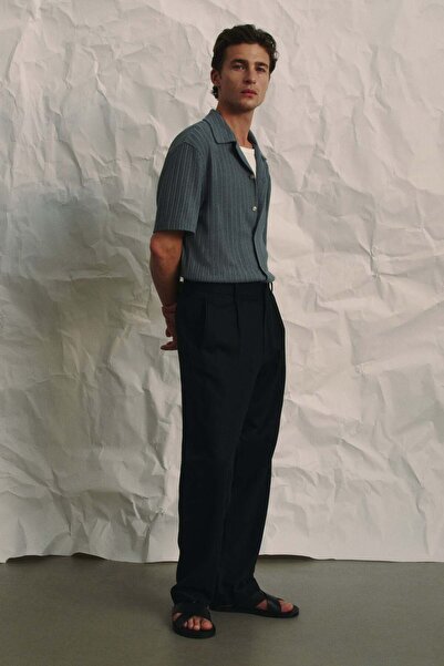 H&M Relaxed Fit linen-blend trousers