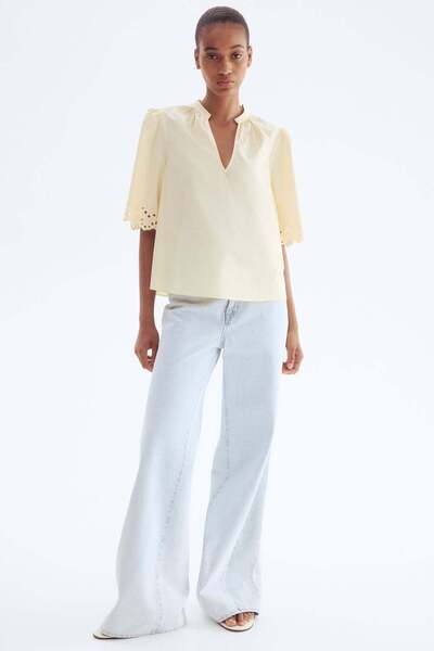 H&M Broderie anglaise cotton blouse