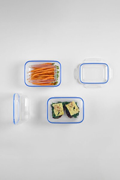 HSDemirci Rectangular 10-Piece Vacuum Sealed Air-Tight Storage Container Set with Gaskets