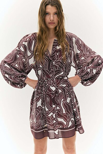 H&M Oversized tie-belt dress