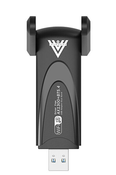 Anunnaki 1300 Mbps Usb WiFi 6 Adaptör 2.4G+5G ve Bluetooth 5.4 Tak Çalıştır Çift Antenli Wifi Dongle