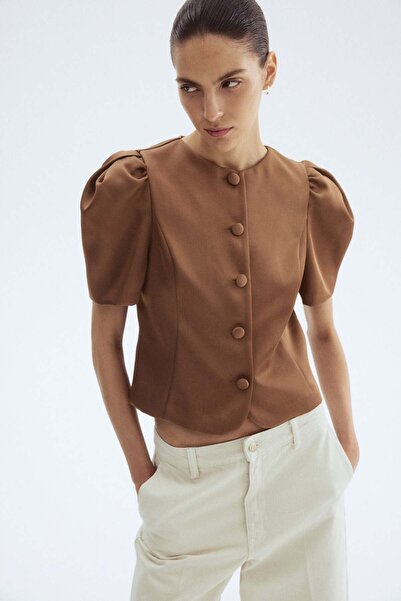 H&M Puff-sleeved blouse
