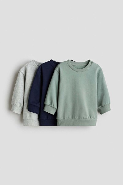 H&M 3-pack cotton sweatshirts