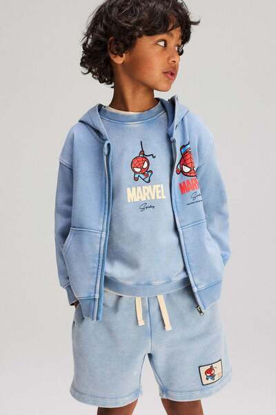 H&M Print-motif zip-through hoodie