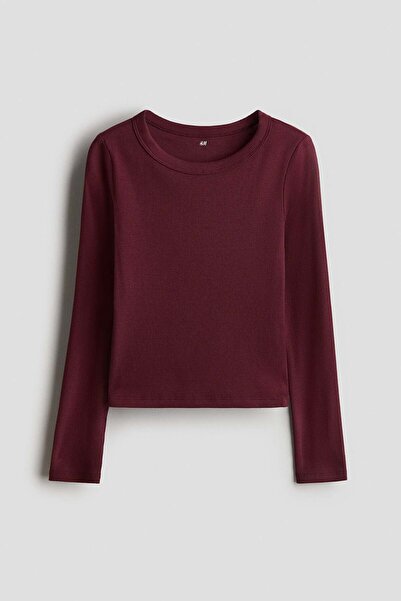 H&M Ribbed cotton jersey top