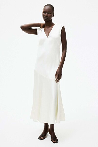 H&M V-neck satin dress