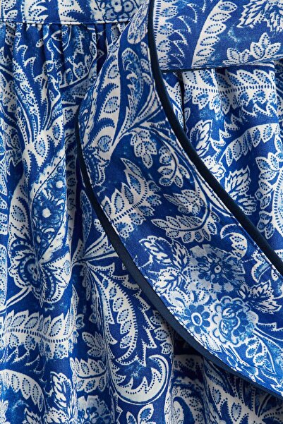 H&M Tie-detail poplin skirt