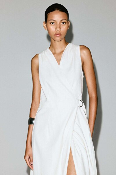 H&M Linen-blend wrap dress