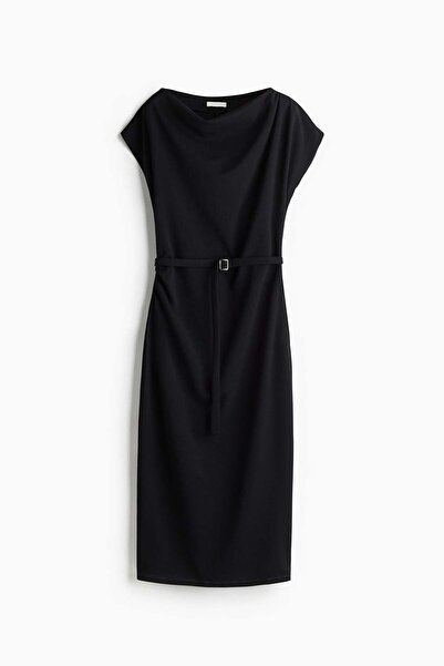 H&M فستان منسدل بحزام