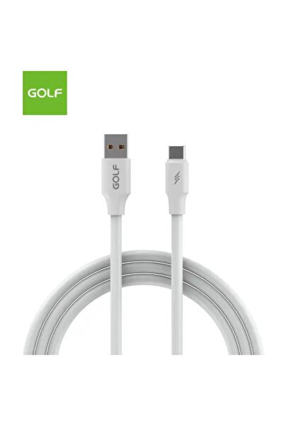 Golf USB кабел към USB тип C 1m Super Charge Tube кабел OD 6A 120W бял GC-98t