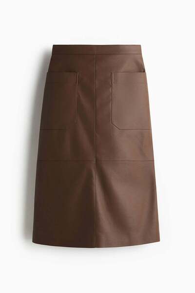 H&M Coated midi skirt