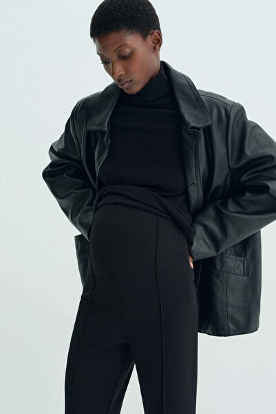 H&M بنطلون ماما ذو الساق المتجعدة