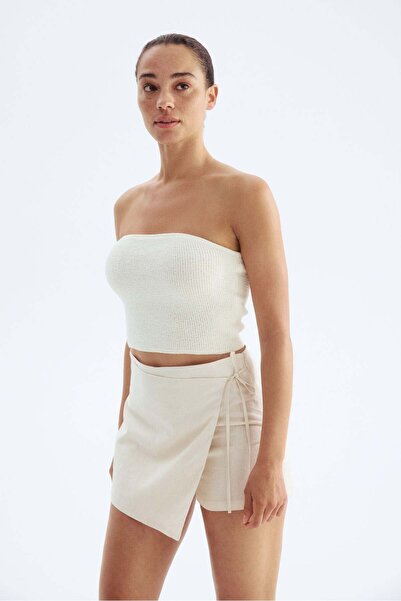 H&M Linen-blend wrap skort