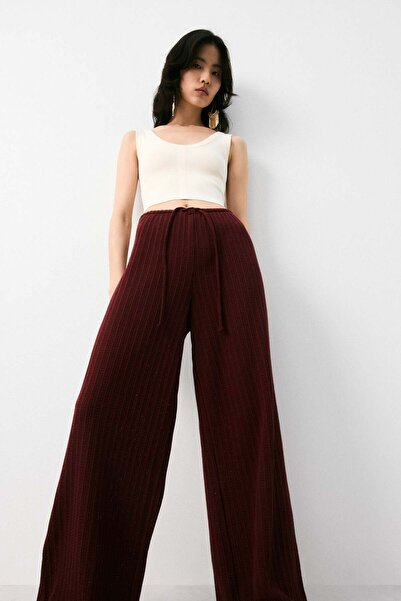 H&M Textured-knit trousers