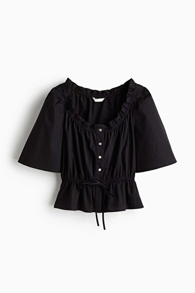 H&M Frill-trimmed cotton blouse