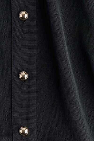 H&M فستان قميص بتنورة مطوية