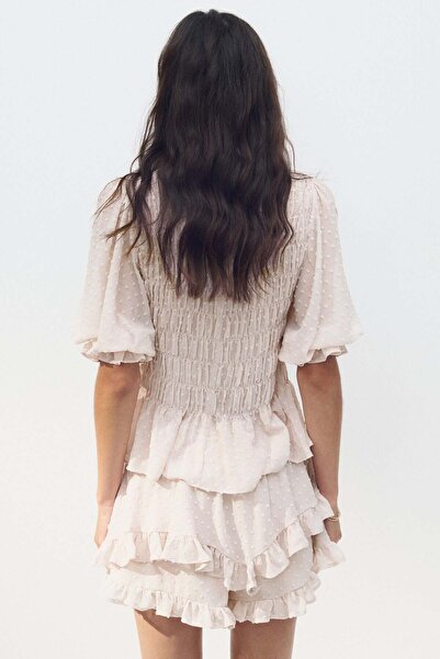 H&M Smocked plumeti blouse