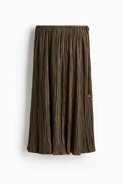 H&M Crinkled twill skirt