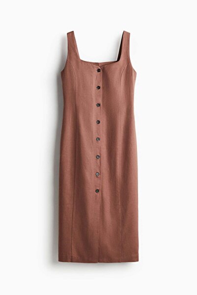 H&M Linen-blend midi dress