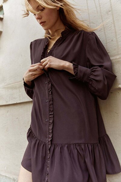 H&M Frill-trimmed shirt dress