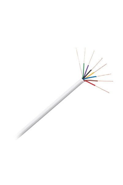 OEM Cablu pentru telefon sau alarma din cupru YTDY 8x0.5mm 1m liniar alb Cabl...
