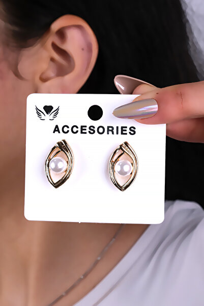 LOWEN AKSESUAR أقراط نسائية بتصميم زهرة مرصعة باللؤلؤ