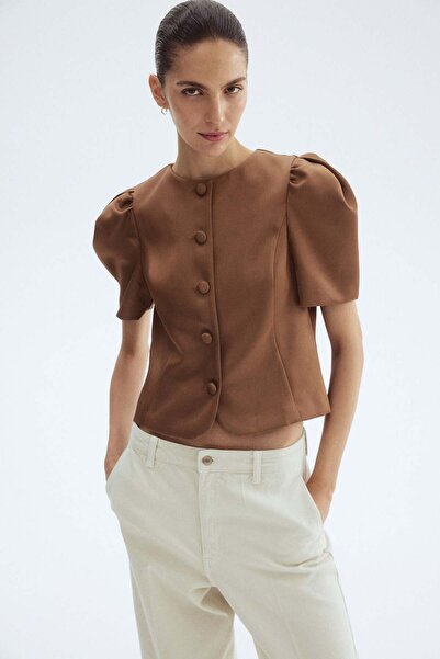 H&M Puff-sleeved blouse