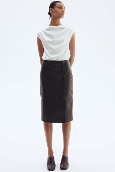 H&M Coated wrap skirt