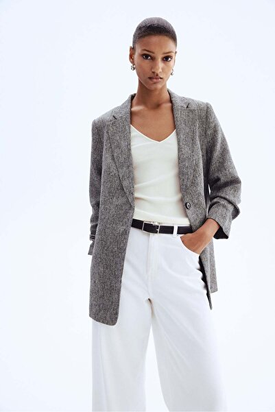 H&M Gathered-sleeve blazer