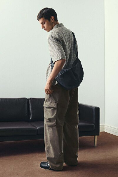 H&M Loose Fit Washed cargo trousers