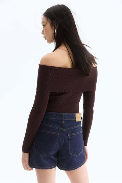 H&M Rib-knit off-the-shoulder top