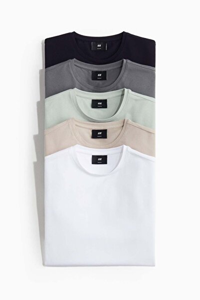 H&M 5-pack T-shirts Slim fit