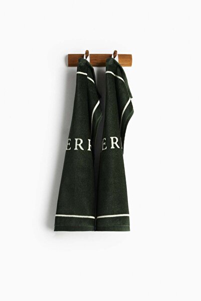 H&M 2-pack motif-detail velour guest towels