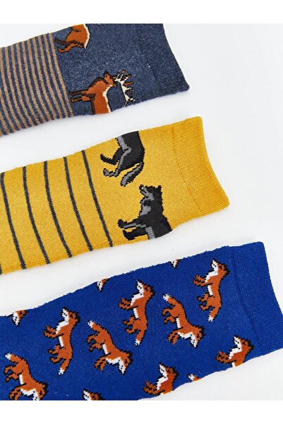 LC Waikiki Печатни момчешки чорапи-кърпи 3-пакет (W5)