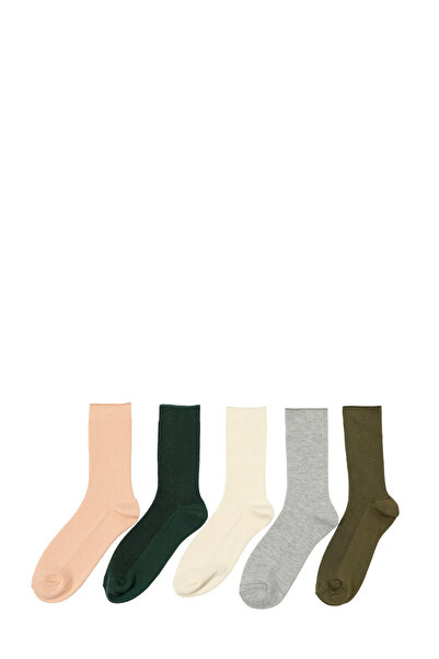 Polaris BASIC 5 LI SKT-W 5PR Çok Renkli Kadın Soket Çorap