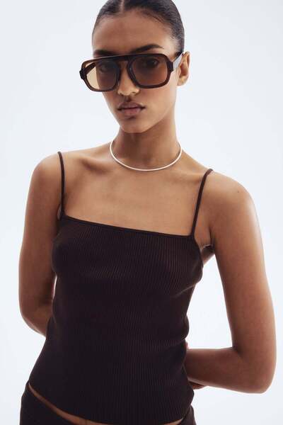 H&M Rib-knit strappy top