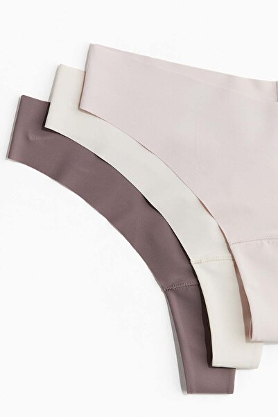 H&M مجموعة من 3 سراويل برازيلية غير مرئية
