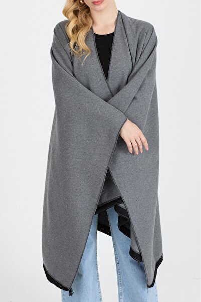 Y&G MOD Poncho - Cotton Polyester Blend Stylish and High-Quality Fabric - Gray