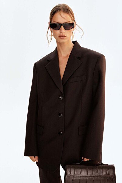 H&M سترة كبيرة الحجم من مزيج الصوف